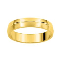 Anillo Oro 9kts Argyor-MRM 4mm (9)AR9527J40 Alianza Media Cańa Con Biseles