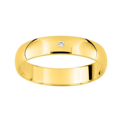 Anell Or 9kts Argyor-MRM 4mm (9)AR9711J40 Aliança Diamant 0,01ct