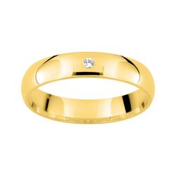 Anillo Oro 9kts Argyor-MRM 4mm (9)AR9721J40 Alianza Diamante 0,02ct
