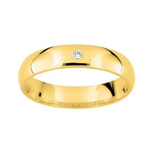 Anel de ouro 9kt Argyor-MRM 4mm (9)AR9731J40 Aliança de diamantes 0,02ct