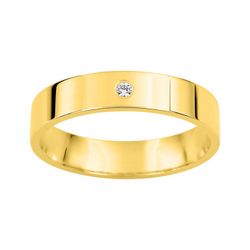 Anillo Oro 9kts Argyor-MRM 4mm (9)AR9821J40 Alianza Diamante 0,02ct