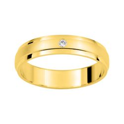 Anillo Oro 9kts Argyor-MRM 4mm (9)AR9905J40 Alianza Diamante 0,02ct