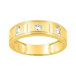 Anillo Oro 9kts Argyor-MRM (9)9KLGD013Y 3 Diamantes F-VS SYNT 0.30CT