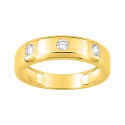 9kts Gold Ring Argyor-MRM (9)9KLGD015Y 3 Diamonds F-VS SYNT 0.30CT