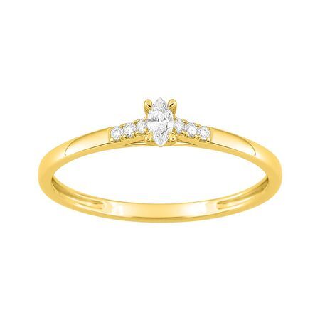 Anillo Oro 9kts Argyor MRM (9)9KLGD270Y Diamante Laboratorio 0,10ct DI.SYN F-VS