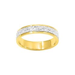 Anillo Oro Bicolor Blanco 18kts Argyor-MRM 4,5mm (18)158B45 Alianza Diamantada