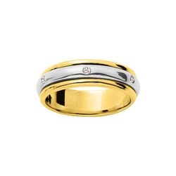 Anell Or Bicolor Blanc 18kts Argyor-MRM (18)20960D Aliança Diamants 0,12ct