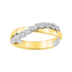 Anell Or Bicolor Blanc 18kts Argyor-MRM (18)3C018XB2 Aliança Diamants 0,08ct
