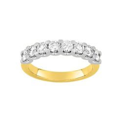 Anillo Oro Bicolor Blanco 18kts Argyor-MRM (18)3L002XB3 Alianza 8 Diamantes 1,00ct