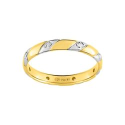 Anillo Oro Bicolor Blanco 18kts Argyor-MRM (18)3N041BB2 Alianza Con Diamantes GH-SI 0,05ct