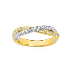 Anillo Oro Bicolor Blanco 18kts Argyor-MRM (18)3R007XB4 Alianza Con Diamantes GH-P1 0,24ct