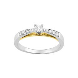 Anillo Oro Bicolor Blanco 18kts Argyor-MRM (18)DC080XB2 Compromiso 10+1 Diamante