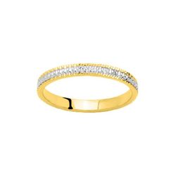 Anillo Oro Bicolor Blanco 18kts Argyor-MRM 2,5mm (18)21725 Alianza Diamantada