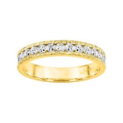 Anillo Oro Bicolor Blanco 18kts Argyor-MRM 3,5mm (18)21035 Alianza Diamantada