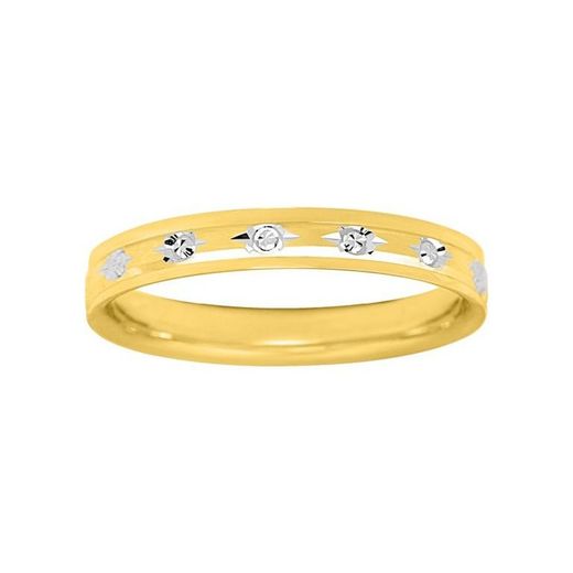 Bague en or blanc bicolore 18 carats Argyor-MRM 3 mm (18)217J30 Comfort Alliance