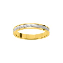 Anillo Oro Bicolor Blanco 18kts Argyor-MRM 3mm (18)28030 Alianza Franja