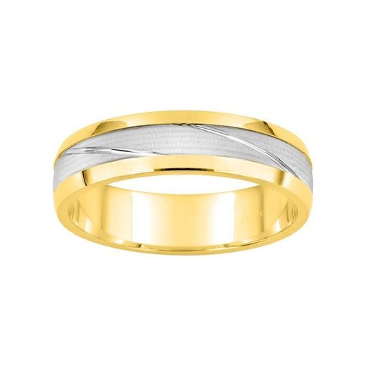 18kts Weißgoldring zweifarbig Argyor-MRM 4,5mm (18)016B45 Alliance
