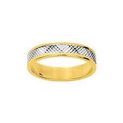 Anillo Oro Bicolor Blanco 18kts Argyor-MRM 4,5mm (18)120B45 Alianza Diamantada
