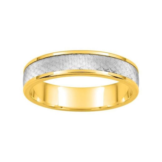 Anel de ouro branco bicolor 18k Argyor-MRM 4,5 mm (18)28145 Aliança