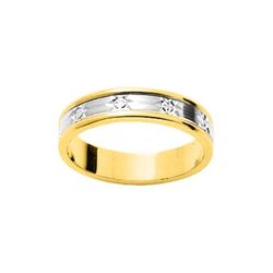 Anillo Oro Bicolor Blanco 18kts Argyor-MRM 4,5mm (18)29245 Alianza Diamantada