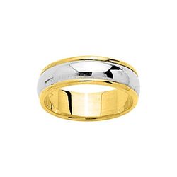 Anillo Oro Bicolor Blanco 18kts Argyor-MRM 6mm (18)A20260 Alianza Fantasia