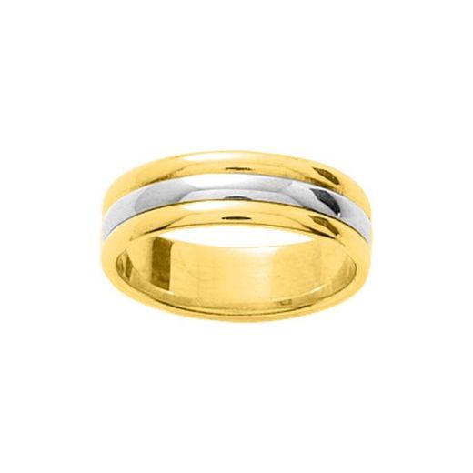 Anillo Oro Bicolor Blanco 18kts Argyor-MRM 6mm (18)MB560 Alianza Aros Múltiples