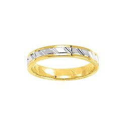 Anillo Oro Bicolor Blanco 9kts Argyor-MRM 3,5mm  (9)9K178B35 Alianza