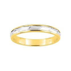 Anillo Oro Bicolor Blanco 9kts Argyor-MRM 3mm (9)9K020B30 Alianza
