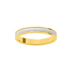 Anillo Oro Bicolor Blanco 9kts Argyor-MRM 3mm (9)9K28030 Alianza