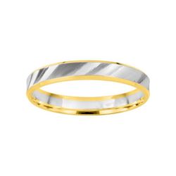 Anillo Oro Bicolor Blanco 9kts Argyor-MRM 3mm (9)9Y120X30 Alianza