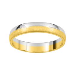 Anillo Oro Bicolor Blanco 9kts Argyor-MRM 3mm (9)AR9547B35 Alianza Media Cańa Ranura