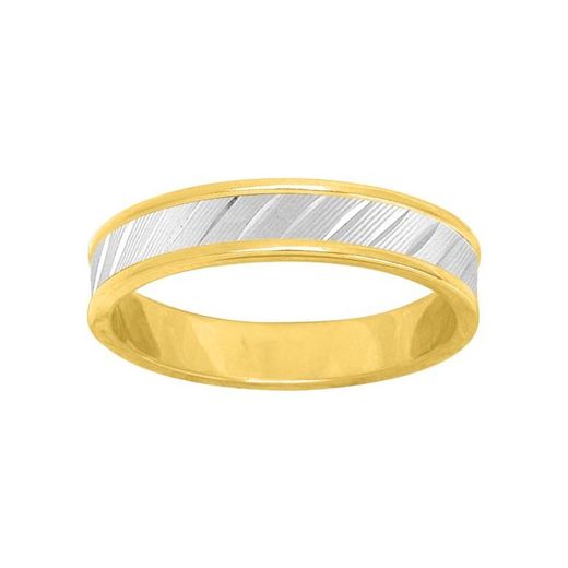 Anillo Oro Bicolor Blanco 9kts Argyor-MRM 4,5mm (9)9353345 Alianza