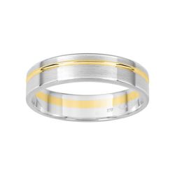 Anillo Oro Bicolor Blanco 9kts Argyor-MRM 4,5mm (9)9M010X45 Alianza