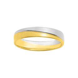 Anillo Oro Bicolor Blanco 9kts Argyor-MRM 4,5mm (9)9M018X45 Alianza