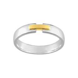 Anillo Oro Bicolor Blanco 9kts Argyor-MRM 4,5mm (9)9Y047X45 Alianza