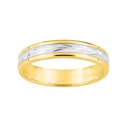 Anillo Oro Bicolor Blanco 9kts Argyor-MRM 4mm (9)9354040 Alianza