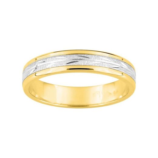 Anillo Oro Bicolor Blanco 9kts Argyor-MRM 4mm (9)9354040 Alianza