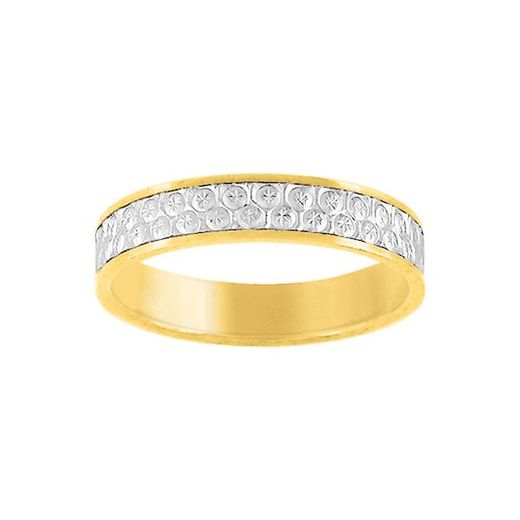 Anillo Oro Bicolor Blanco 9kts Argyor-MRM 4mm (9)9363340 Alianza