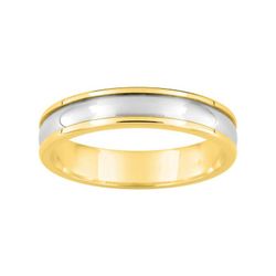 Anillo Oro Bicolor Blanco 9kts Argyor-MRM 4mm (9)9380340 Alianza