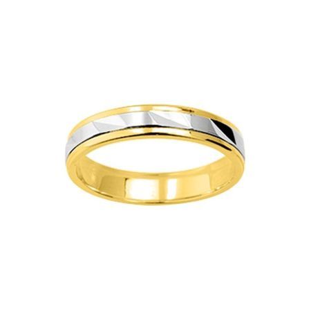 Anillo Oro Bicolor Blanco 9kts Argyor-MRM 4mm (9)9K183B40 Alianza