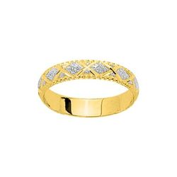 Anillo Oro Bicolor Blanco 9kts Argyor-MRM 4mm (9)9K23040 Alianza