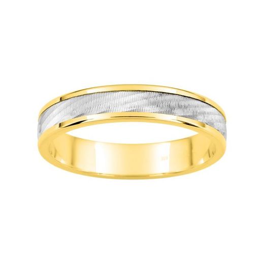 Anillo Oro Bicolor Blanco 9kts Argyor-MRM 4mm (9)9K28040 Alianza