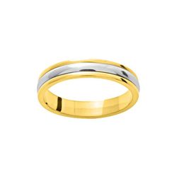 Anillo Oro Bicolor Blanco 9kts Argyor-MRM 4mm (9)9KA20040 Alianza