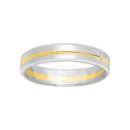 Anell Or Bicolor Blanc 9kts Argyor-MRM 4mm (9)9M010X40 Aliança