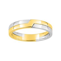 Anillo Oro Bicolor Blanco 9kts Argyor-MRM 4mm (9)9Y001X40 Alianza