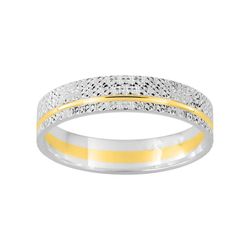 Anillo Oro Bicolor Blanco 9kts Argyor-MRM 4mm (9)9Y235X40 Alianza