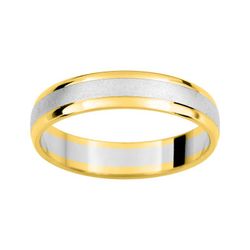 Anillo Oro Bicolor Blanco 9kts Argyor-MRM 4mm (9)AR9044B40 Alianza Diamantada