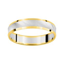 Anillo Oro Bicolor Blanco 9kts Argyor-MRM 4mm (9)AR9308B40 Alianza Concava