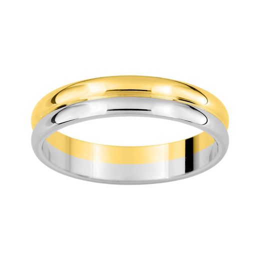 Anillo Oro Bicolor Blanco 9kts Argyor-MRM 4mm (9)AR9526B40 Alianza Pulida