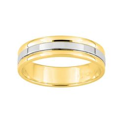 Anillo Oro Bicolor Blanco 9kts Argyor-MRM 5mm (9)9352050 Alianza Lisa